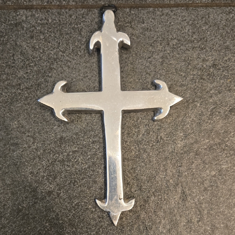 Silver Cross Wall Decor